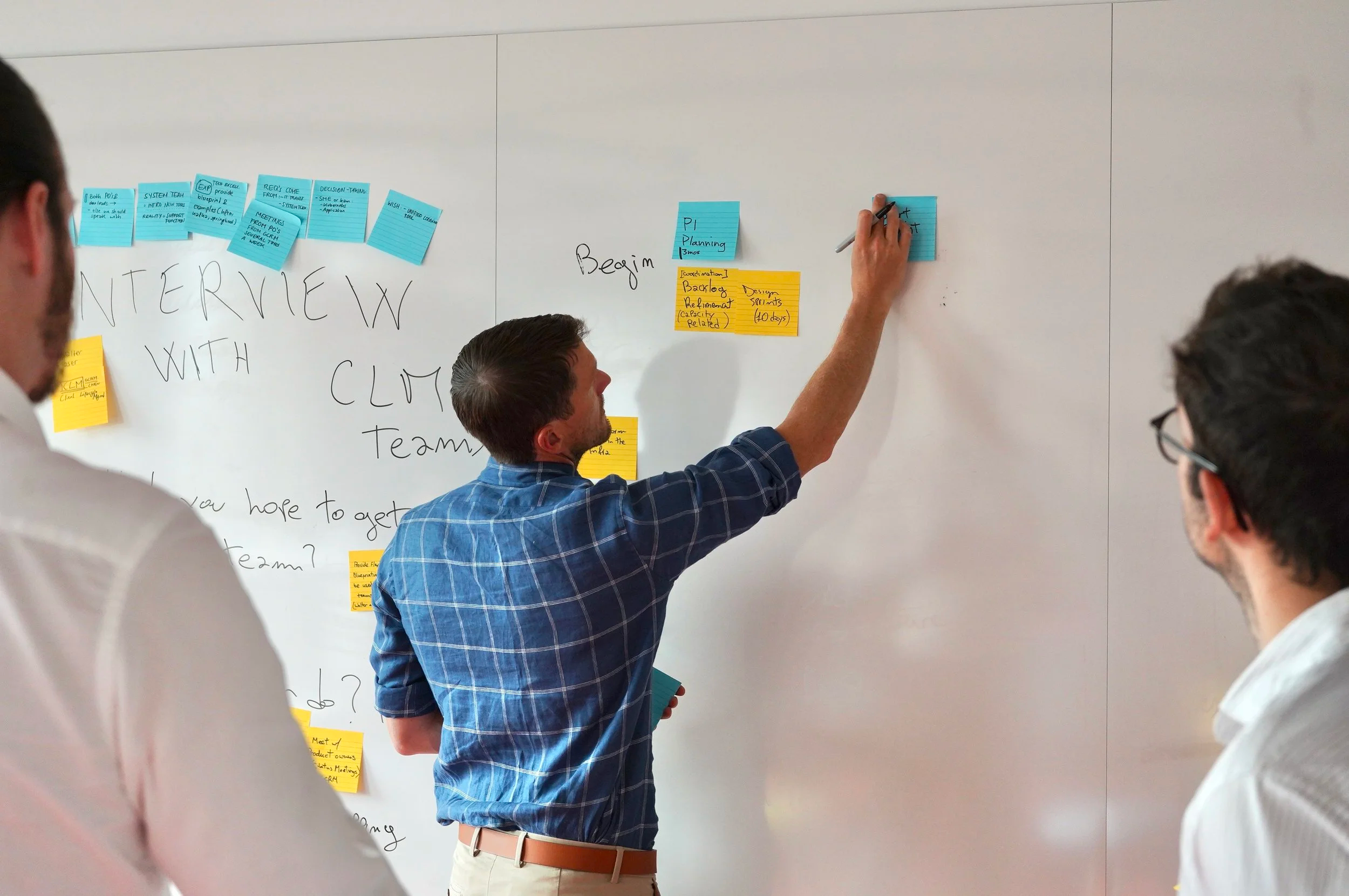 Affinity mapping workshop with CLM team