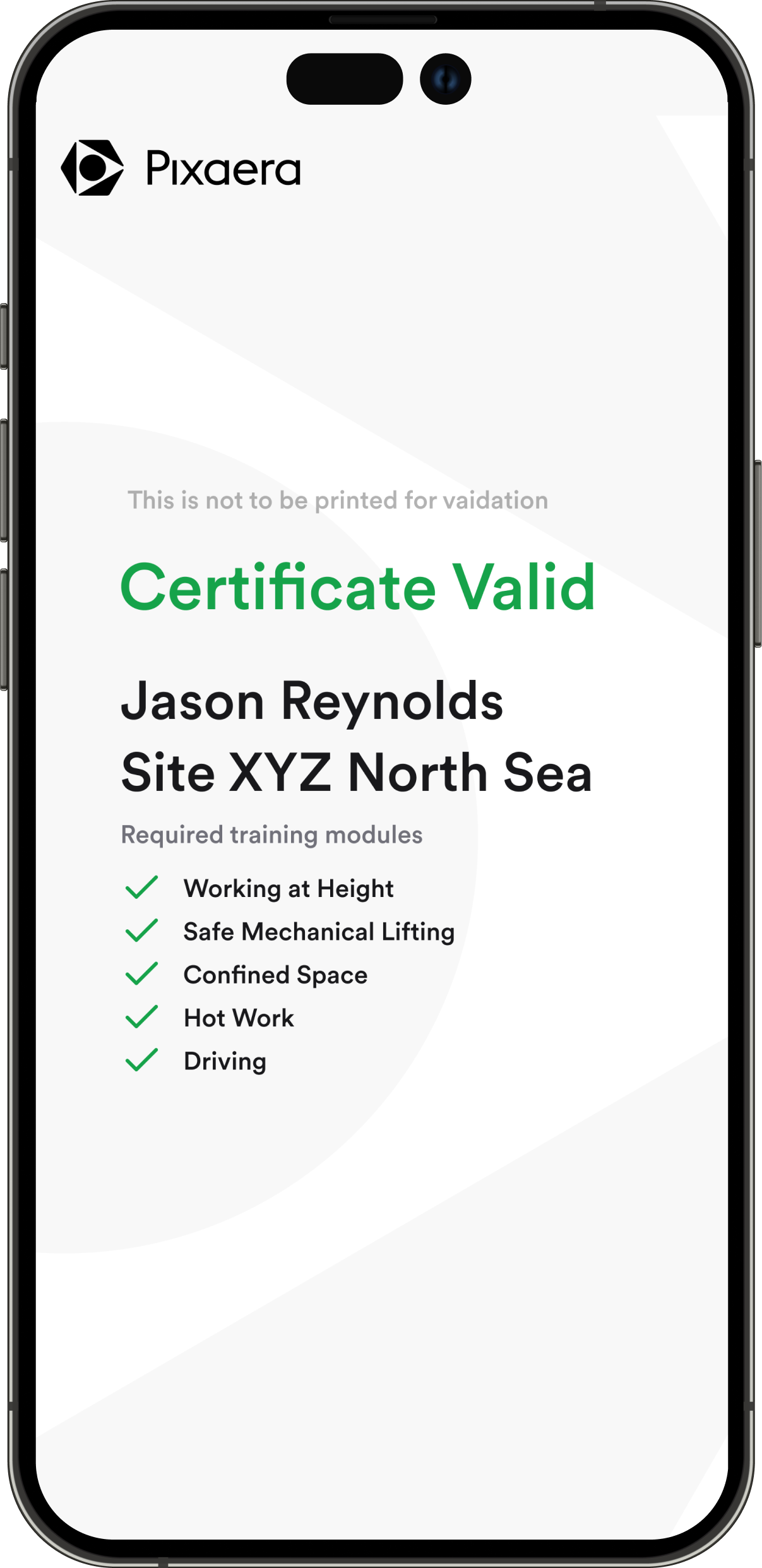 Training Passport on iPhone